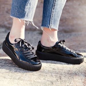 FENTY PUMA CREEPER WRINKLED PATENT SHOES